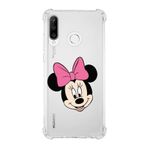 PrintiFy Huawei P30 Lite Uyumlu Köşe Korumalı Antişok Kapak Minnie Mouse Tasarımlı Şeffaf Kılıf