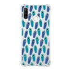 PrintiFy Huawei P30 Lite Uyumlu Nazar Boncuğu 4 Baskılı Şeffaf Köşe Korumalı Antişok Kılıf