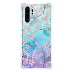 Printify Huawei P30 Pro Uyumlu Köşe Korumalı Antişok Kapak Floral Kırmızı Tasarımlı Şeffaf Kılıf
