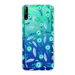 PrintiFy Huawei P40 Lite E ile Uyumlu 1mm Slim Fit Nazar Boncuğu 3 Baskılı Şeffaf Kılıf