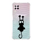 Printify Huawei P40 Lite Uyumlu Köşe Korumalı Antişok Kapak Çizgi Kedi Tasarımlı Şeffaf Kılıf