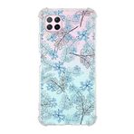 Printify Huawei P40 Lite Uyumlu Köşe Korumalı Antişok Kapak Floral Mavi Şekiller Tasarımlı Şeffaf Kılıf