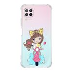 Printify Huawei P40 Lite Uyumlu Köşe Korumalı Antişok Kapak Vespagirl Şekiller Tasarımlı Şeffaf Kılıf