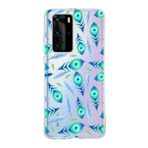 PrintiFy Huawei P40 Pro ile Uyumlu 1mm Slim Fit Nazar Boncuğu 3 Baskılı Şeffaf Kılıf