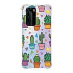 Printify Huawei P40 Pro Uyumlu Water Color 4 Baskılı Şeffaf Köşe Korumalı Antişok Kılıf
