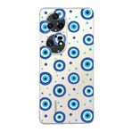PrintiFy Huawei P50 Pro ile Uyumlu 1mm Slim Fit Nazar Boncuğu 1 Baskılı Şeffaf Kılıf