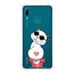 Printify Huawei PSmart 2019 Uyumlu Köşe Korumalı Antişok Kapak Coolcat Tasarımlı Şeffaf Kılıf