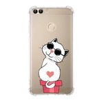 Printify Huawei PSmart Uyumlu Köşe Korumalı Antişok Kapak Coolcat Tasarımlı Şeffaf Kılıf