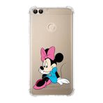 Printify Huawei PSmart Uyumlu Köşe Korumalı Antişok Kapak Minnie Mouse Tasarımlı Şeffaf Kılıf