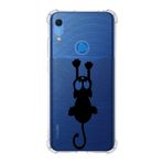 Printify Huawei Y6S Uyumlu Köşe Korumalı Antişok Kapak Çizgi Kedi Tasarımlı Şeffaf Kılıf