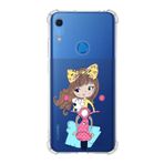 Printify Huawei Y6S Uyumlu Köşe Korumalı Antişok Kapak Vespagirl Şekiller Tasarımlı Şeffaf Kılıf