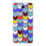 PrintiFy Huawei Y7 2017 ile Uyumlu 1mm Slim Fit Water Color 1 Baskılı Şeffaf Kılıf