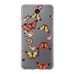 PrintiFy Huawei Y7 2017 ile Uyumlu 1mm Slim Fit Water Color 2 Baskılı Şeffaf Kılıf