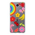 PrintiFy Huawei Y7 2017 ile Uyumlu 1mm Slim Fit Water Color 5 Baskılı Şeffaf Kılıf