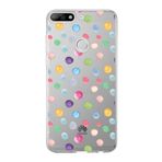 PrintiFy Huawei Y7 2018 ile Uyumlu 1mm Slim Fit Water Color 6 Baskılı Şeffaf Kılıf