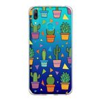 PrintiFy Huawei Y7 2019 ile Uyumlu 1mm Slim Fit Water Color 4 Baskılı Şeffaf Kılıf