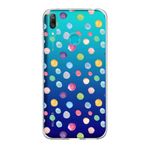 PrintiFy Huawei Y7 2019 ile Uyumlu 1mm Slim Fit Water Color 6 Baskılı Şeffaf Kılıf