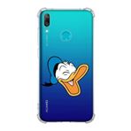 PrintiFy Huawei Y7 2019 Uyumlu Köşe Korumalı Antişok Kapak Donald Duck Tasarımlı Şeffaf Kılıf