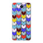 PrintiFy Huawei Y7 ile Uyumlu 1mm Slim Fit Water Color 1 Baskılı Şeffaf Kılıf