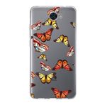 PrintiFy Huawei Y7 ile Uyumlu 1mm Slim Fit Water Color 2 Baskılı Şeffaf Kılıf
