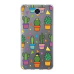 PrintiFy Huawei Y7 ile Uyumlu 1mm Slim Fit Water Color 4 Baskılı Şeffaf Kılıf