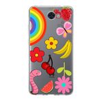 PrintiFy Huawei Y7 ile Uyumlu 1mm Slim Fit Water Color 5 Baskılı Şeffaf Kılıf