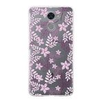 PrintiFy Huawei Y7 Prime ile Uyumlu Kapak Floral Pudra Tasarımlı 1mm Fit Şeffaf Silikon Kılıf