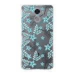 PrintiFy Huawei Y7 Prime ile Uyumlu Kapak Floral Su Yeşili Tasarımlı 1mm Fit Şeffaf Silikon Kılıf