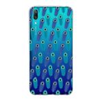 PrintiFy Huawei Y7 Pro 2019 ile Uyumlu 1mm Slim Fit Nazar Boncuğu 4 Baskılı Şeffaf Kılıf