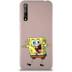 Printify Huawei Y8P Soft Premier Kapak Sünger Bob Tasarımlı Silikon Cep Telefonu Kılıfı
