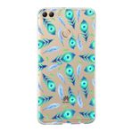 PrintiFy Huawei Y9 2018 ile Uyumlu 1mm Slim Fit Nazar Boncuğu 3 Baskılı Şeffaf Kılıf
