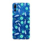 PrintiFy Huawei Y9 Prime 2019 ile Uyumlu 1mm Slim Fit Nazar Boncuğu 3 Baskılı Şeffaf Kılıf