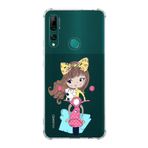 Printify Huawei Y9 Prime 2019 Uyumlu Köşe Korumalı Antişok Kapak Vespagirl Şekiller Tasarımlı Şeffaf Kılıf