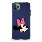 PrintiFy iPhone 11 Pro Max Soft Premier Kapak Minnie Mouse-a Tasarımlı Silikon Kılıf - Lacivert