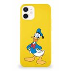 Printify Iphone 12 Min Uyumlu İ Soft Premier Kapak Donald Duck-C Tasarımlı Silikon Kılıf - Sarı