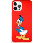 Printify Iphone 12 Pro Max Soft Premier Kapak Donald Duck-D Tasarımlı Silikon Kılıf - Kırmızı Uyumlu