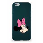 PrintiFy iPhone 6 Soft Premier Kapak Minnie Mouse-a Tasarımlı Silikon Kılıf - Yeşil