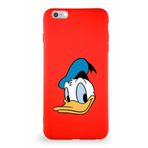 Printify Iphone 6S Plus Soft Premier Uyumlu Kapak Donald Duck-B Tasarımlı Silikon Kılıf - Kırmızı