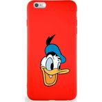 Printify Iphone 6S Plus Uyumlu Soft Premier Kapak Donald Duck-A Tasarımlı Silikon Kılıf - Kırmızı