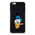 Printify Iphone 6S Plus Uyumlu Soft Premier Kapak Donald Duck-A Tasarımlı Silikon Kılıf - Siyah