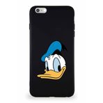 Printify Iphone 6S Plus Uyumlu Soft Premier Kapak Donald Duck-B Tasarımlı Silikon Kılıf - Siyah