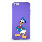 Printify Iphone 6S Plus Uyumlu Soft Premier Kapak Donald Duck-C Tasarımlı Silikon Kılıf - Mor