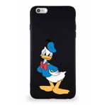 Printify Iphone 6S Plus Uyumlu Soft Premier Kapak Donald Duck-D Tasarımlı Silikon Kılıf - Siyah