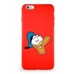 Printify Iphone 6S Plus Uyumlu Soft Premier Kapak Donald Duck-E Tasarımlı Silikon Kılıf - Kırmızı