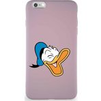 Printify Iphone 6S Plus Uyumlu Soft Premier Kapak Donald Duck-E Tasarımlı Silikon Kılıf - Pudra
