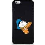 Printify Iphone 6S Plus Uyumlu Soft Premier Kapak Donald Duck-E Tasarımlı Silikon Kılıf - Siyah