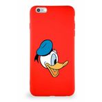 Printify Iphone 6S Plus Uyumlu Soft Premier Kapak Donald Duck-F Tasarımlı Silikon Kılıf - Kırmızı