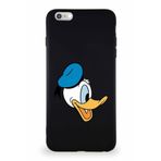 Printify Iphone 6S Plus Uyumlu Soft Premier Kapak Donald Duck-F Tasarımlı Silikon Kılıf - Siyah