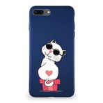 Printify Iphone 8 Plus Soft Premier Kapak Coolcat Tasarımlı Silikon Kılıf - Lacivert