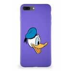 Printify Iphone 8 Plus Soft Premier Kapak Donald Duck-F Tasarımlı Silikon Kılıf - Mor Uyumlu